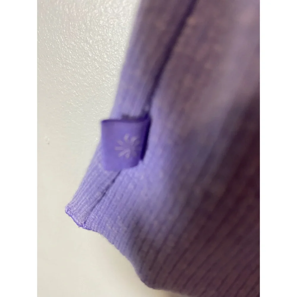 Athleta Girls Size 7 Purple‎ Ribbed Long Sleeve Pocket Shift Dress Athleisure